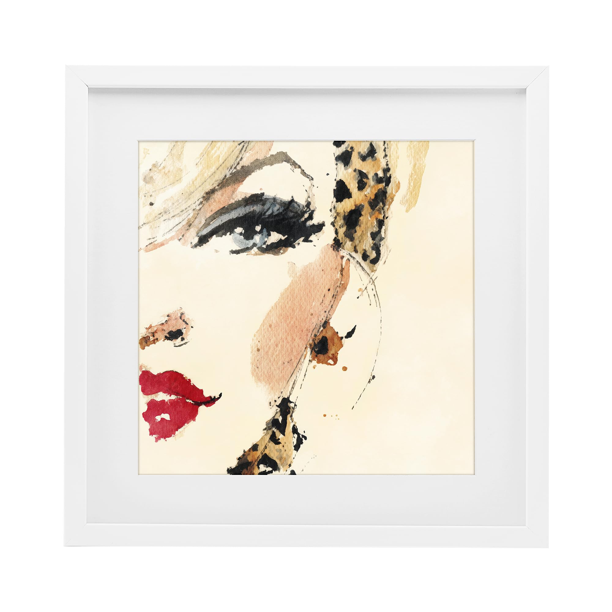 Stupell Industries 'Crimson Enigma Lipstick', Framed Print Under Glass, White, 13 x 13 Inches, Easy to Hang and Sturdy, Made in USA, by Svetlana Aleynikova