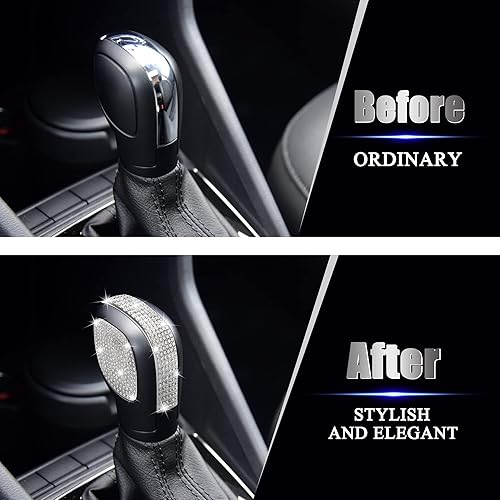 Miniatura 4 de TOMALL Bling - Funda para pomo de palanca de cambios compatible con VW Jetta Beetle Atlas Tiguan Bling Shift Panel Trim brillante accesorio interior