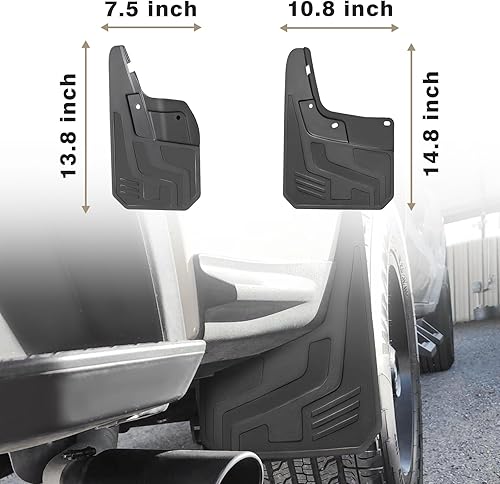 Miniatura 2 de Para 2023 Colorado Mud Flaps sin guardabarros delantero y trasero, no requiere perforación, compatible con Chevy Colorado sin Fender Flare 2023 2024