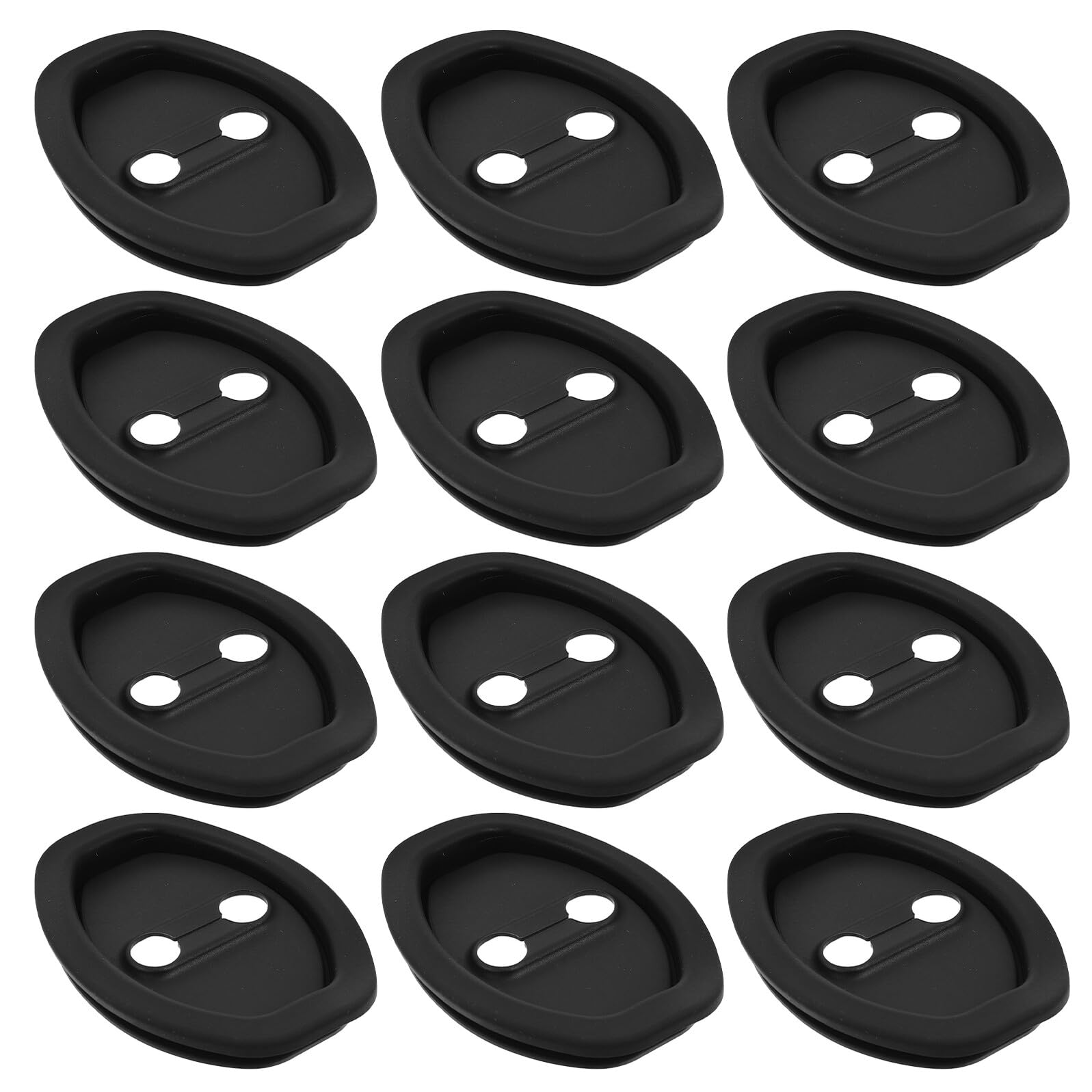 Protectores de cerradura de coche negros y almohadillas amortiguadoras 8