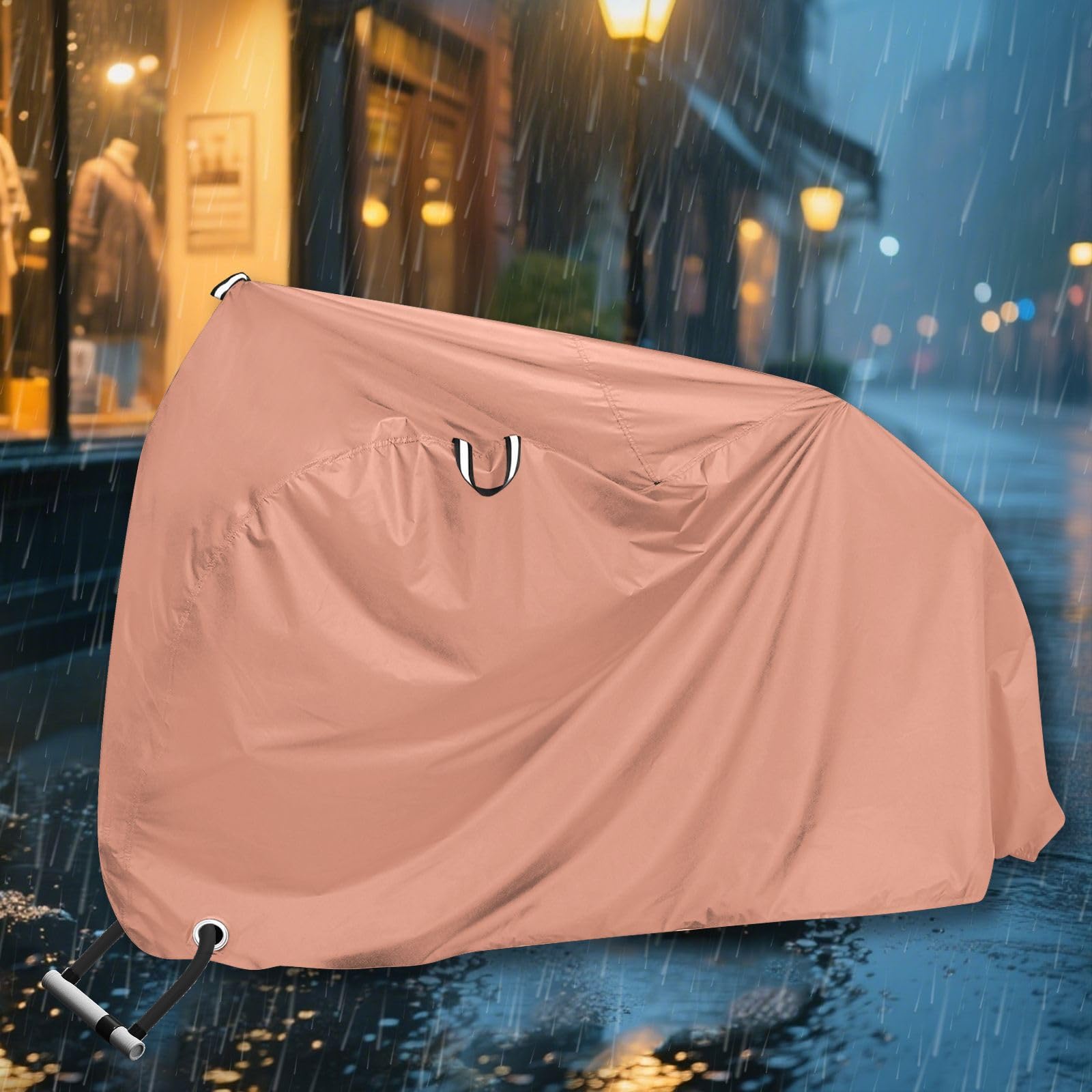 Housse de vélo électrique imperméable pour extérieur - Saumon foncé - Rose saumon
