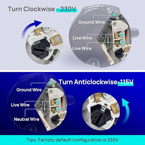Miniatura 4 de AQUASTRONG Bomba centrífugade chorro de 1.5 HP, 4250 GPH, 115230 V, bomba de hierro fundido duradera para riego y aspersor de césped