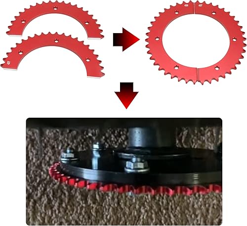 Vista 12 de GREHUA Piñón dividido universal #35 cadena 64 dientes rueda trasera aluminio para Predator 212cc 196cc 6.5hp 7.0hp 420cc 301cc 389cc 13hp 15hp 3.0hp