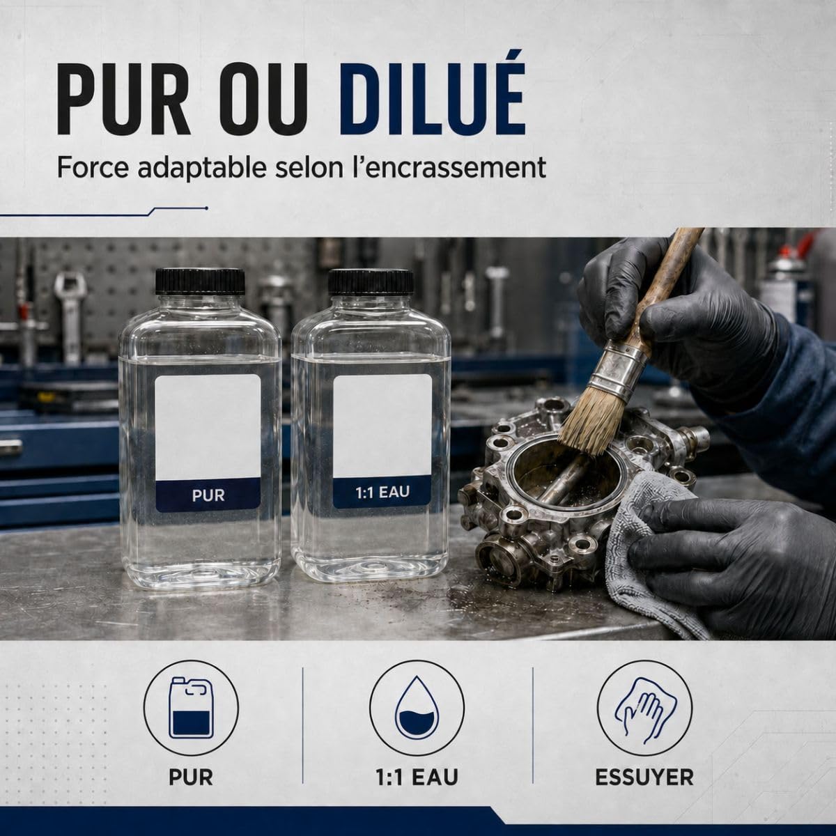 Solvant Dégraissage Mécanique Nettoyant Injecteur Carburateur 5 L | Dégraisse la Mécanique sans Trace Ni Film, Pièces, Injecteurs, Carburateurs, Avant Peinture - Arcane Industries