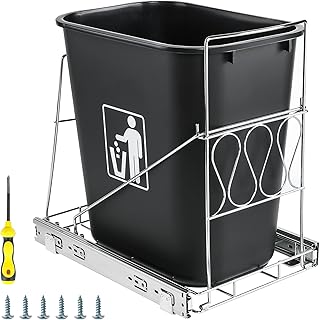 Pull Out Trash Can Under Cabinet（Trash Can Not Included）, Adjustable Garbage Slide-Out Shelf for Kitchen, undersink Organizers and Cupboard Organizers and Storage
