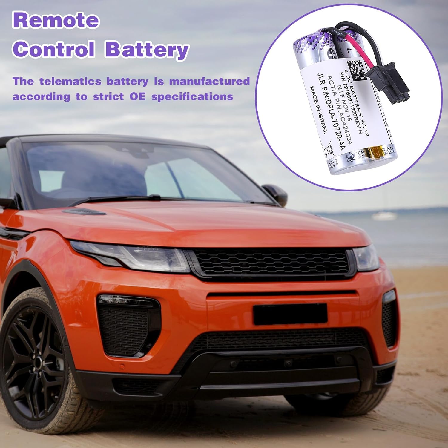 ikasus LR046049 Telematics Battery Compatible for 2014-2017 Rover Evoque 2015 Range Rover Sport 2017 Discovery LR112188 Remote Control Battery LR089861 LR132077 Item Vin Related