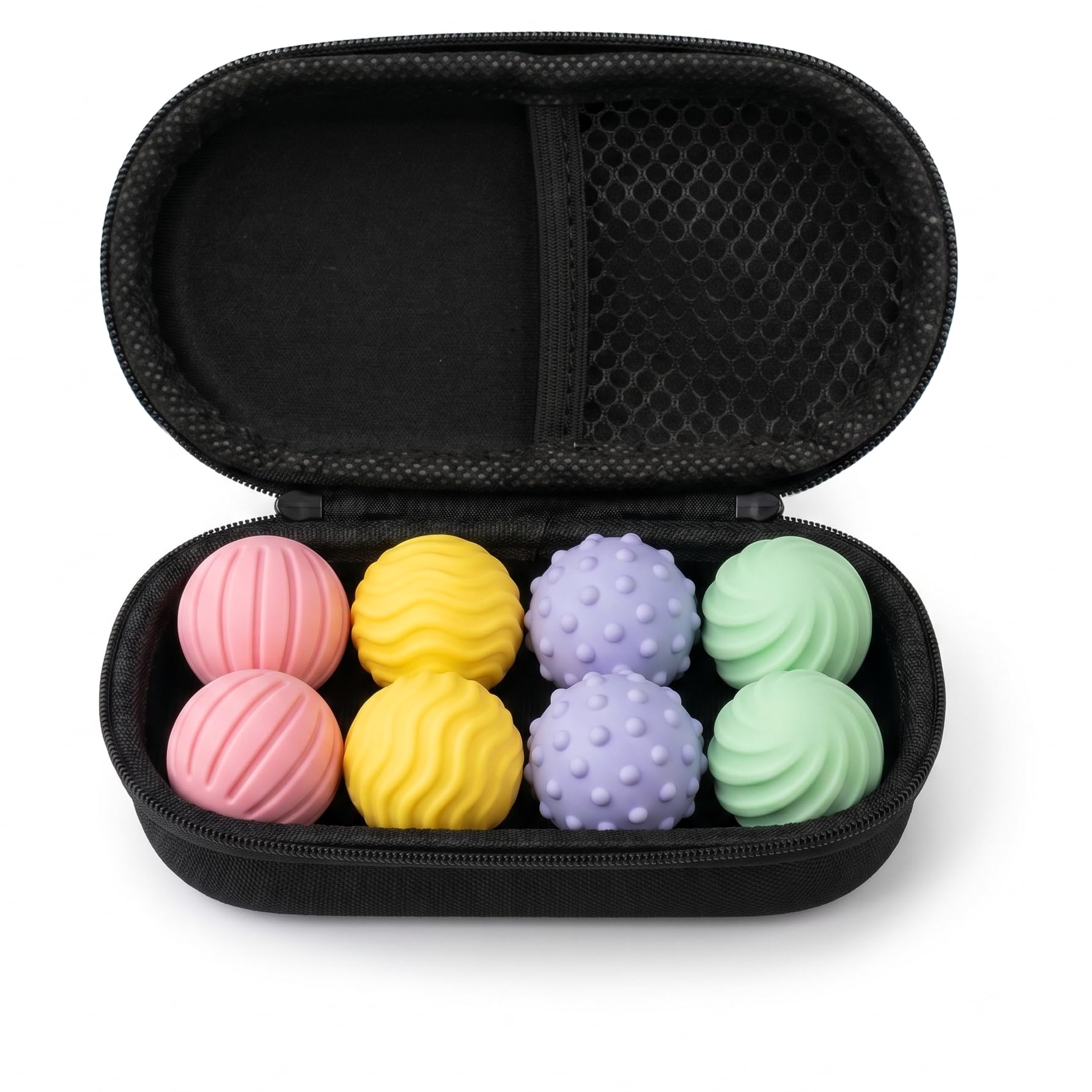 8 piece Magnetic Sensory Fidget Ball Stress Relief Desk Toy for Focus and Anxiety Soft Silicone Textured Surface 2 cm Diameter Quiet Portable Design (Multicolor)