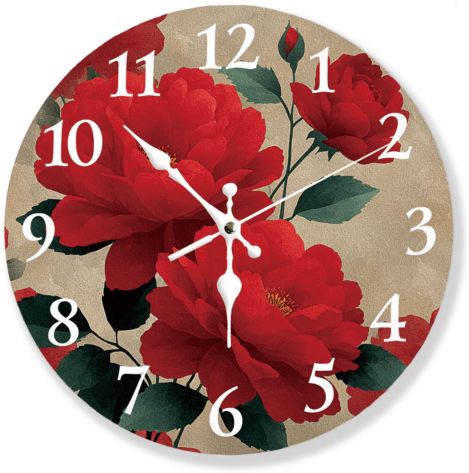 Horloge murale sans bruit de 30 cm en bois pour bien dormir