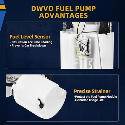 Miniatura 3 de DWVO Conjunto de módulo de bomba de combustible con unidad de envío compatible con Chrysler PT Cruiser 2001 2002 2003 2004 L4 2.4L