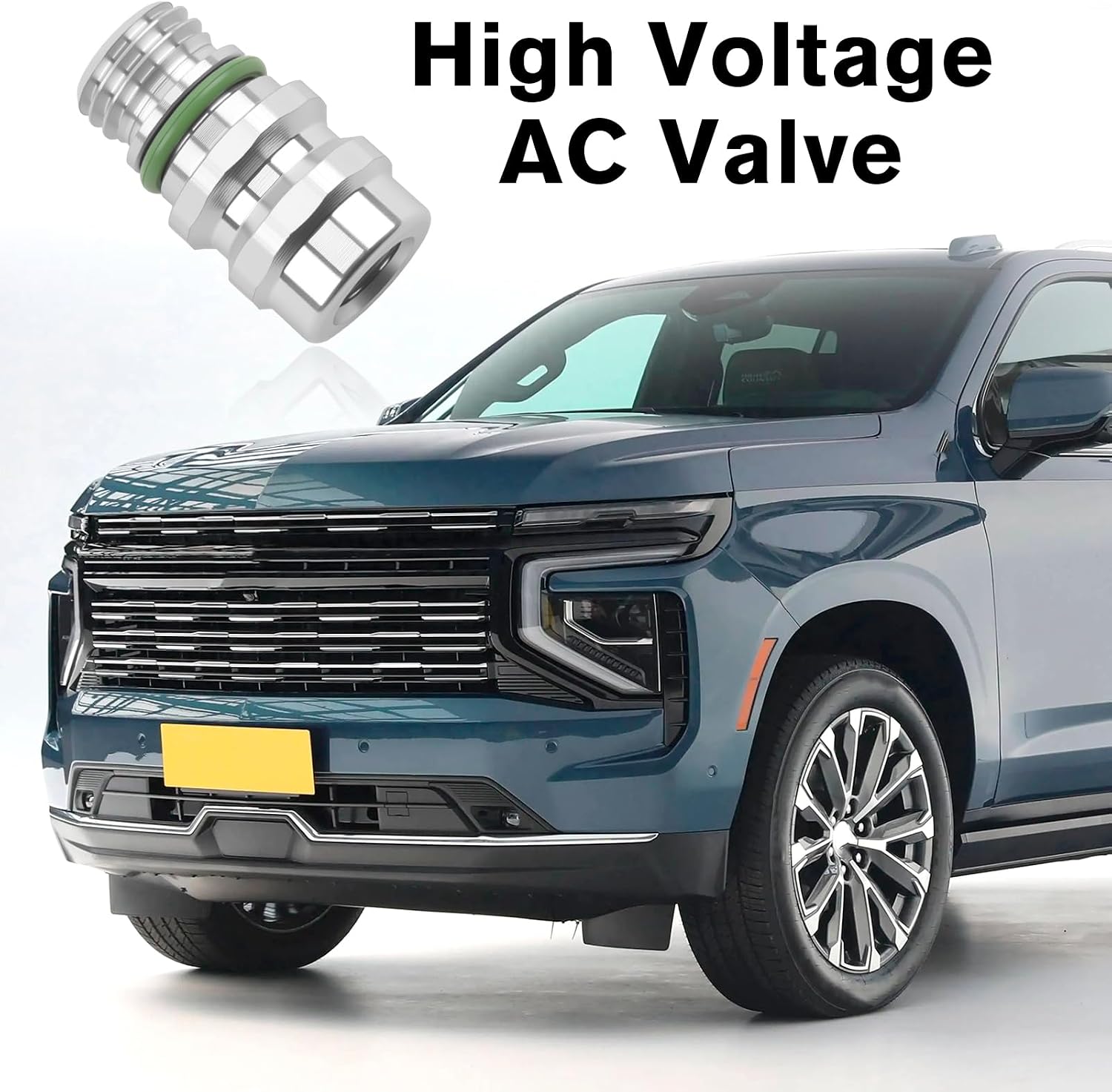 High Pressure AC Valve,Air Conditioning Service Port Includes Caps M12x1.5,AC Schrader Valve Replacement for MT0105, 800-955, 59946, GM 52458184, 15-5438,Compatible with GMC Chevy Select Models (2Pcs)