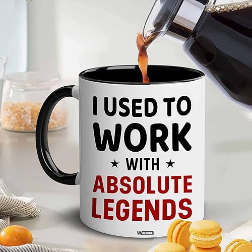 Miniatura 5 de Taza con texto en inglés "I Used To Work With Absolute Legend Coworker Retirement New Job Goodbye Workplace Office Boss, Women Men, Going Away,