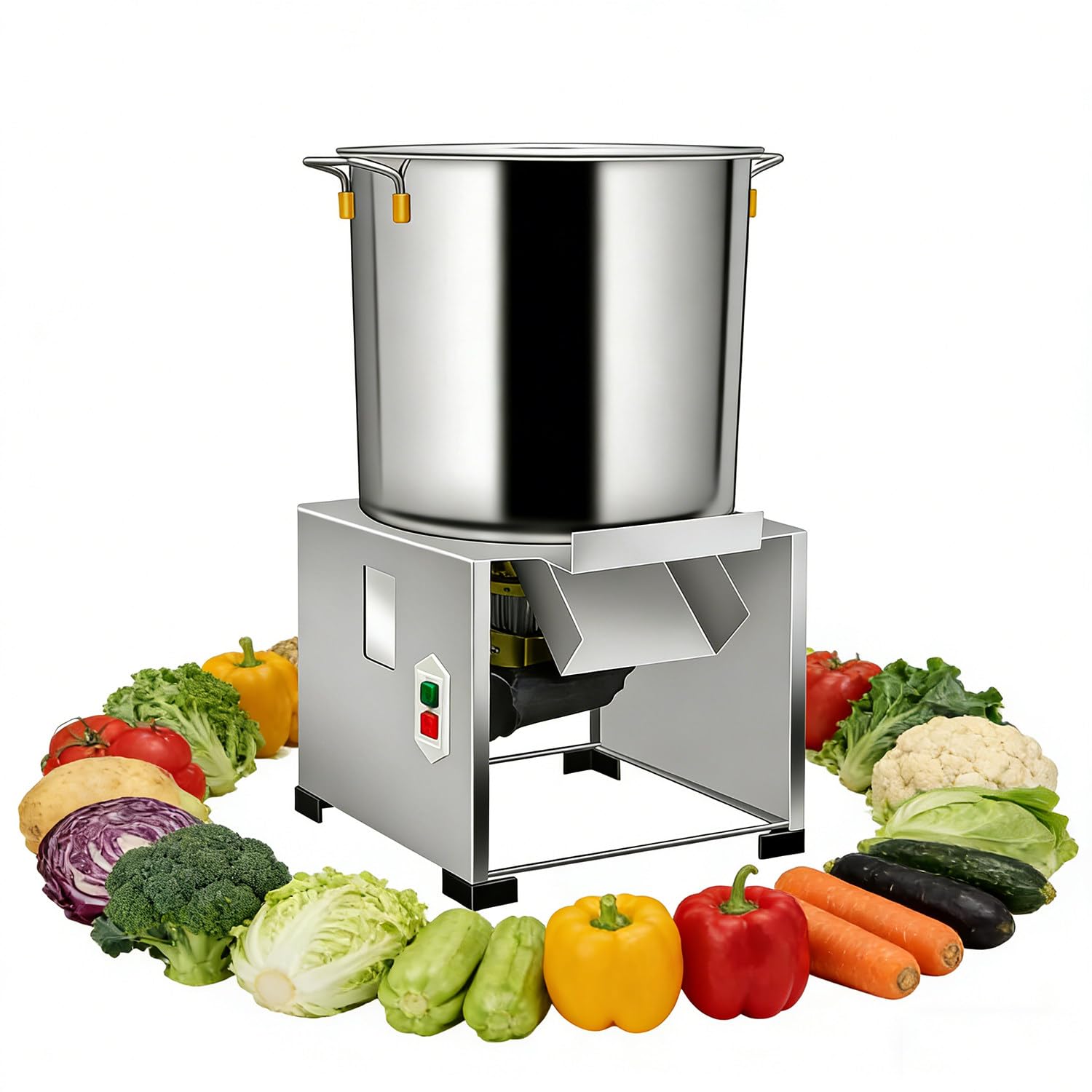 Tritatutto per Verdure Commerciale Elettrico, Trituratore per Foraggio Commerciale, Ingresso Di Alimentazione Ampliato Da 30 Cm, 50-200 Kg/H, per La Preparazione Di Mangimi per Pollame 1000W