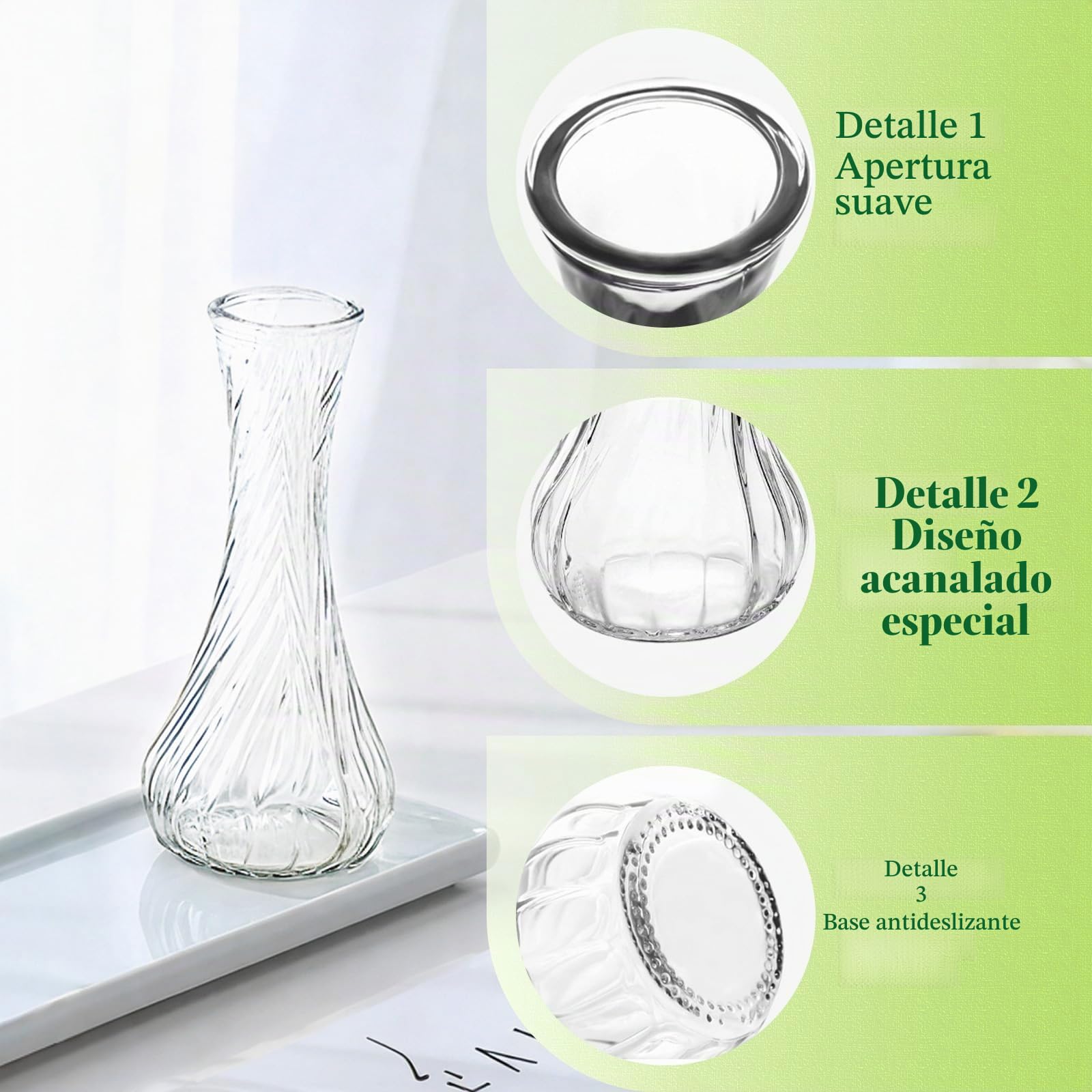 Hewory Jarrón de Cristal Para Flores, 24pcs Jarrones Pequeños A Granel Para Centro de Mesa de Boda, Mini Jarrón de Rosas Transparente Para Eventos, Decoración de Sala de Estar, Flores de un Solo Tallo