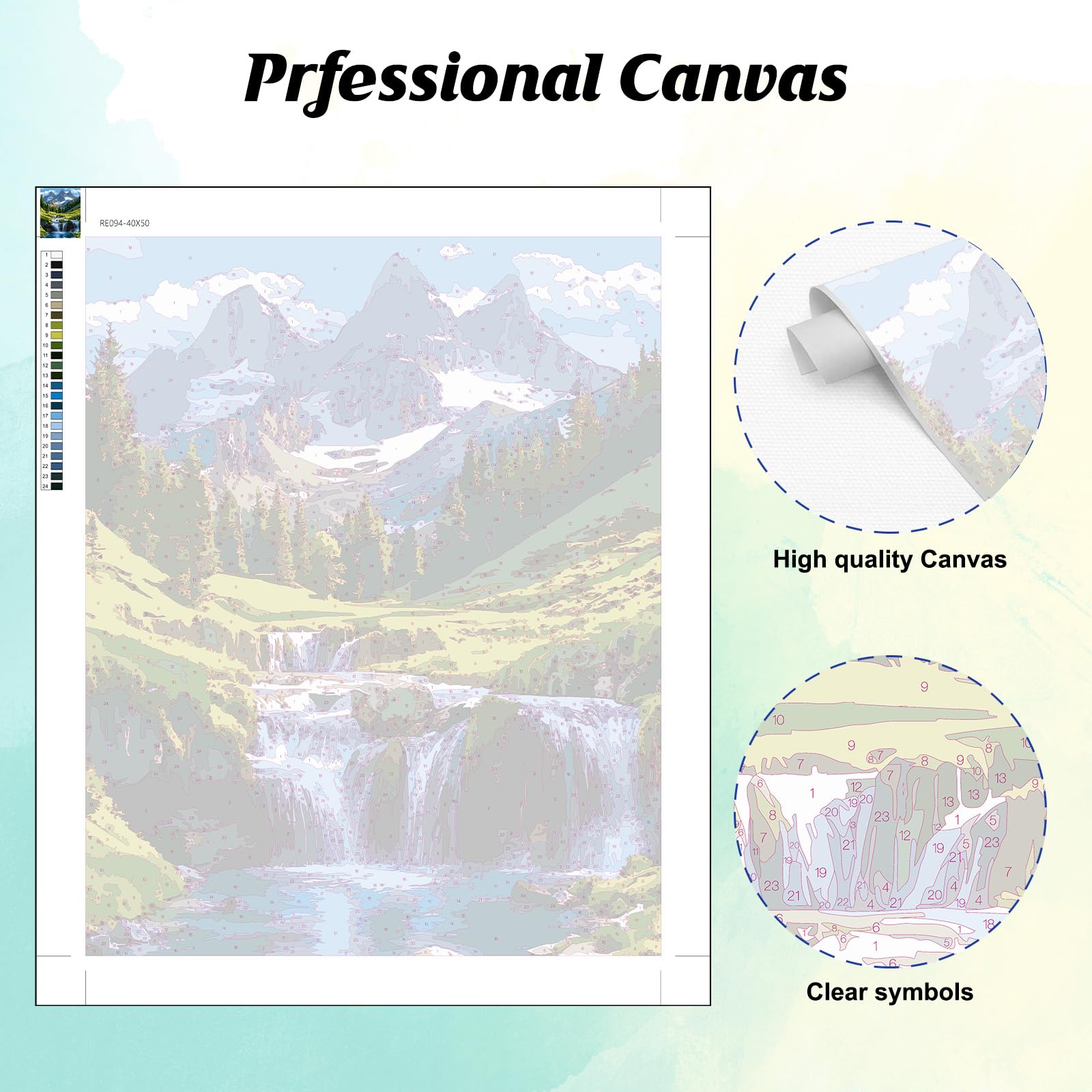 MAXBYE Pintura Por Números Para Adultos – Paisaje De Montaña 40x50 Cm, Kit Completo Con Pinceles Y Pigmentos Acrílicos, DIY Decoración Hogar