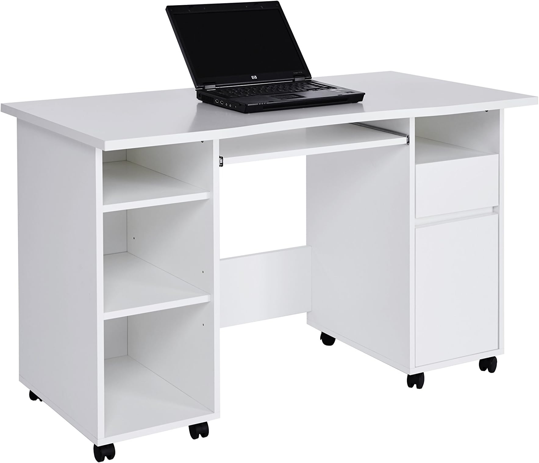 Jahnke CS 125 R, Wood, Matt White, 124 x 65 x 78 cm