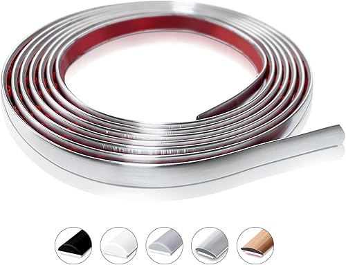 WalDecoo Moldura de vinilo flexible para despegar y pegar de 10 pies para bordes de azulejos de pared, salpicadero de cocina, marco de espejo