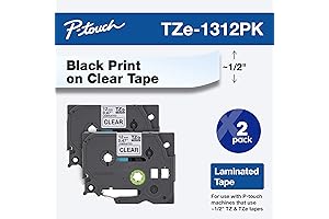 Brother P-touch Laminated Label Tape: for Use with P-touch Label Makers, 1/2...