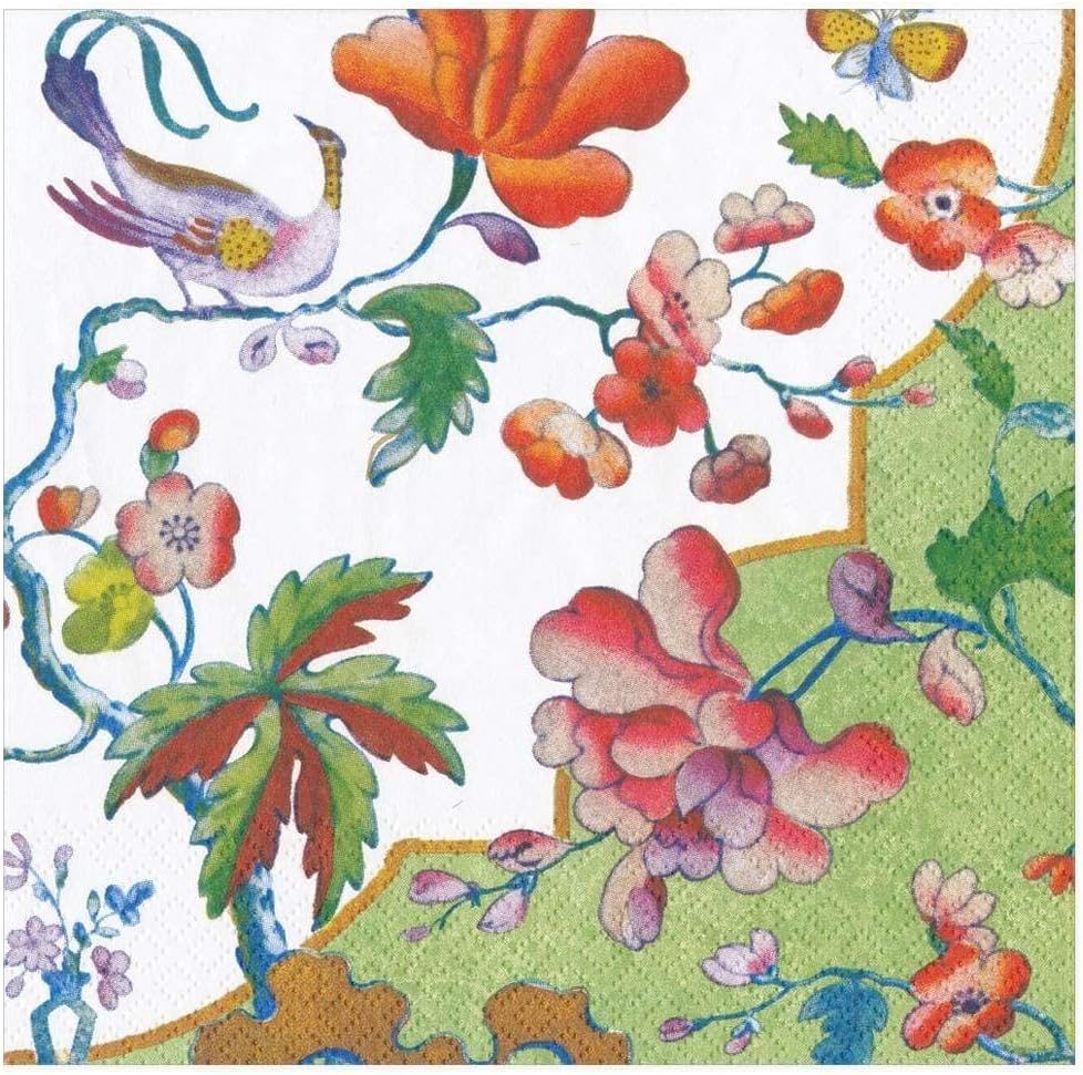 Caspari Chinese Ceramic Paper Guest Towel Napkins in White