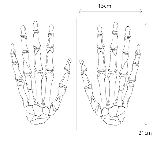 Miniatura 3 de Adhesivo de Halloween para tatuaje, mano de hueso, kit de maquillaje aterrador de calavera, temperatura de hueso, tatuaje falso para hombres,