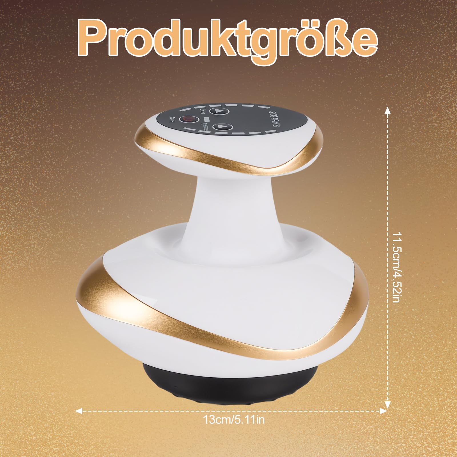 4 in 1 Elektrischer GuaSha Massager - 6 Stufen Anti Cellulite Gerät, Schröpfgerät Elektrisch mit Wärmefunktion, Kabelloses Design Vakuum Massagegerät, Schröpfmassagegerät für Bessere Durchblutung