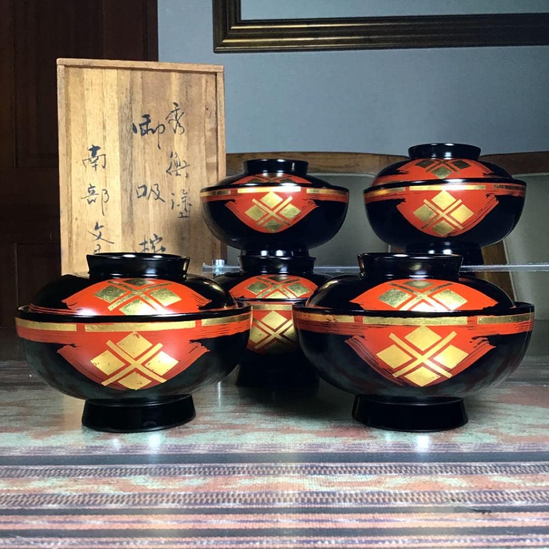 南部文秀堂　秀衡塗　お椀　(お吸物碗) 5客 南部文秀堂 秀衡塗 お椀 (お吸物碗) 5客 ※海外発送の場合、