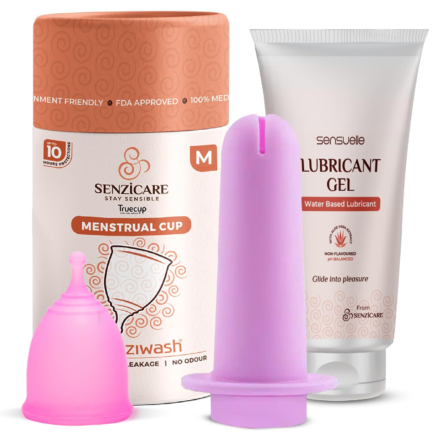 Senzicare Reusable Menstrual Cup, Menstrual Cup Applicator With Lubricant Gel For Women|For Easy Insertion Of Menstrual Cups (Medium),3 Count,Pink (B0D1G4JY44) Amazon Price History, Amazon Price Tracker