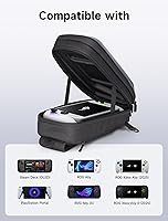 Vista 2 de JSAUX Sling Bag for Steam Deck (OLED)/ROG Xbox Ally X (2025)/Xbox Ally/ROG Ally (X), Carrying Case with EVA Hard Shell, Double-layer Case for