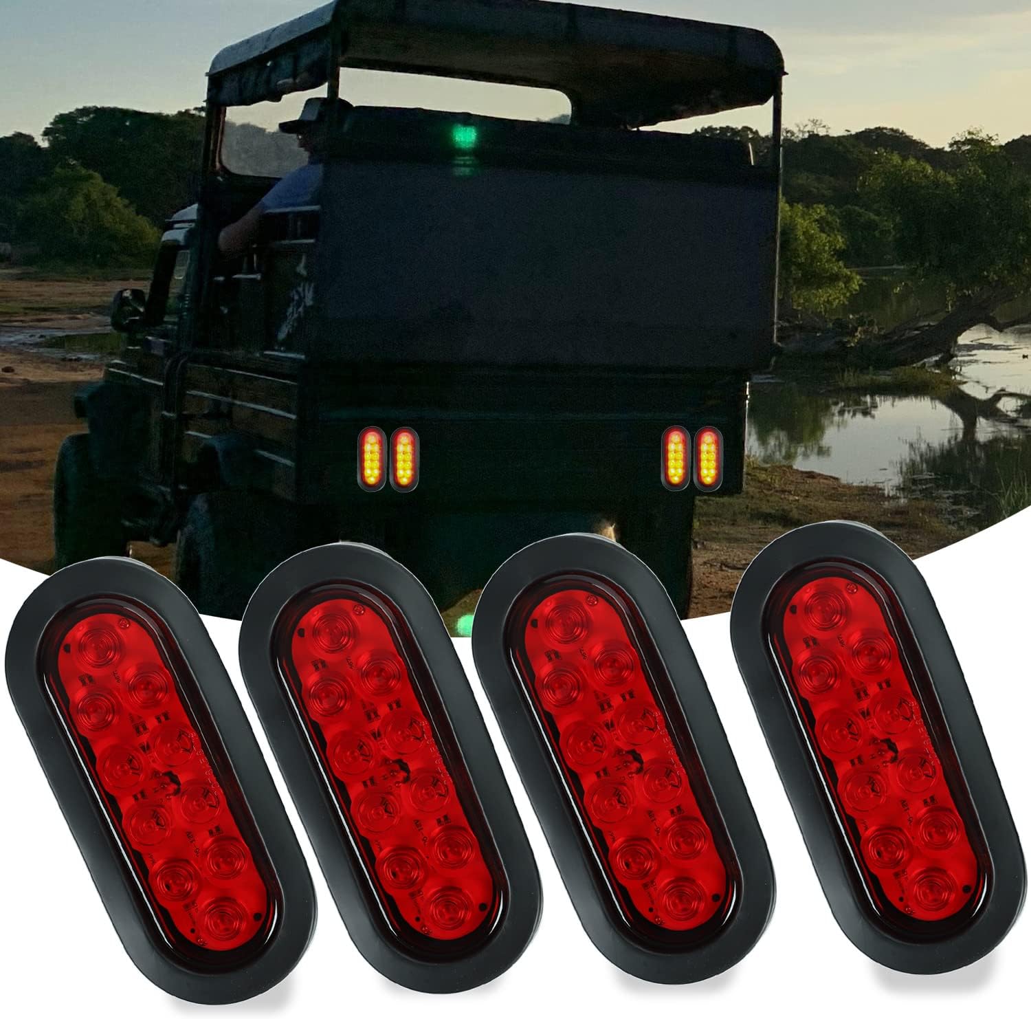 AUTO 12V Submersible LED Trailer Tail Light Kit for Under