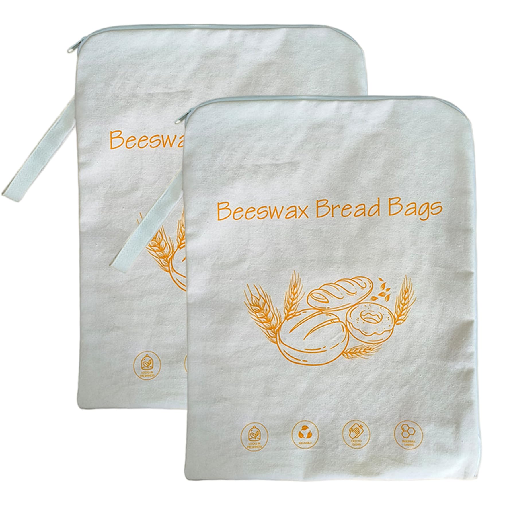 Bolsas de pan de cera de abejas reutilizables algodon ecologico almacenamiento de pan 17x13 pulgadas