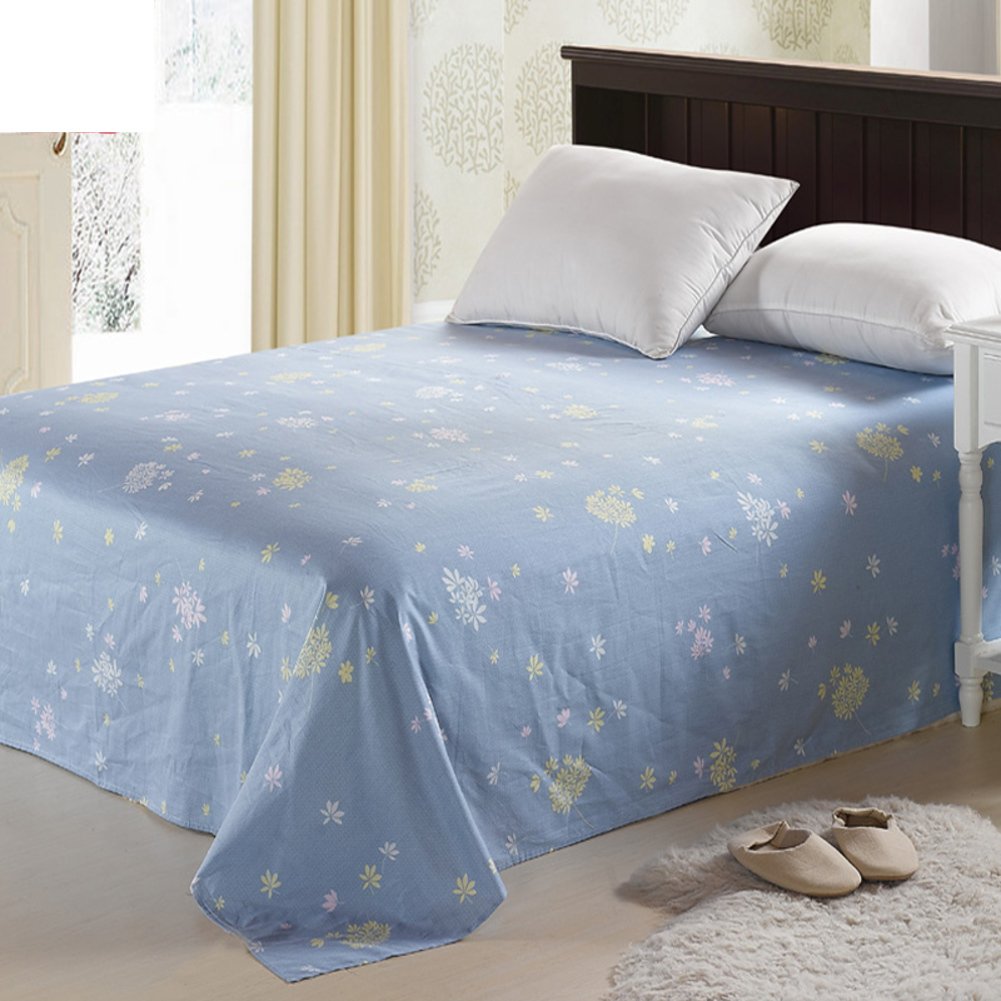 Feuilles de coton grand drap plat 230x250cm pour lit dortoir