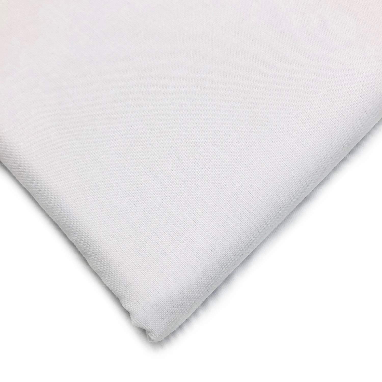FABRICS KING ONLINE Lifestyle Plain Extra Wide 100% Cotton Poplin Craft Sheeting Fabric Material for Dressmaking Project Sheeting Sewing Quilting | 60" | 150cm Wide | Sold by The Metre (White)