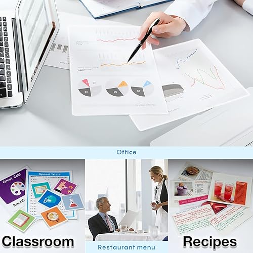Miniatura 6 de MPRT Hojas de laminación, bolsas de laminación térmica transparentes de 3 mil, 8.9 x 11.4 pulgadas, hojas laminadas de papel para laminador, paquete