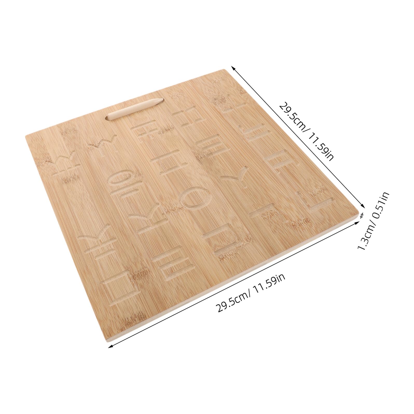 Healeved Tableau D’Écriture Pédagogique en Bambou Réutilisable Double Face pour Garçon et Filles Outil D’Entraînement D’Écriture pour Tout-Petits Fourniture Scolaire Éducative à