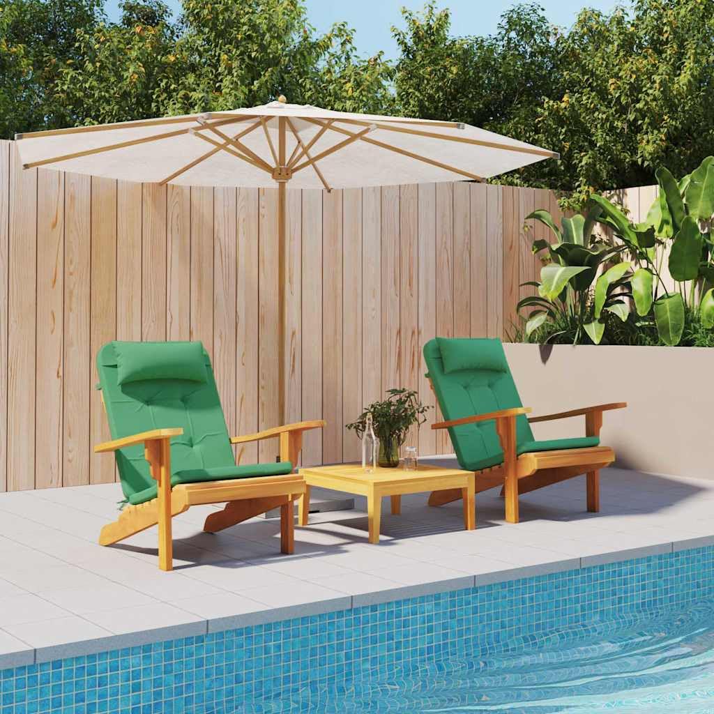 Coussins de chaise pour jardin et terrasse lot de 2 vert antidérapant