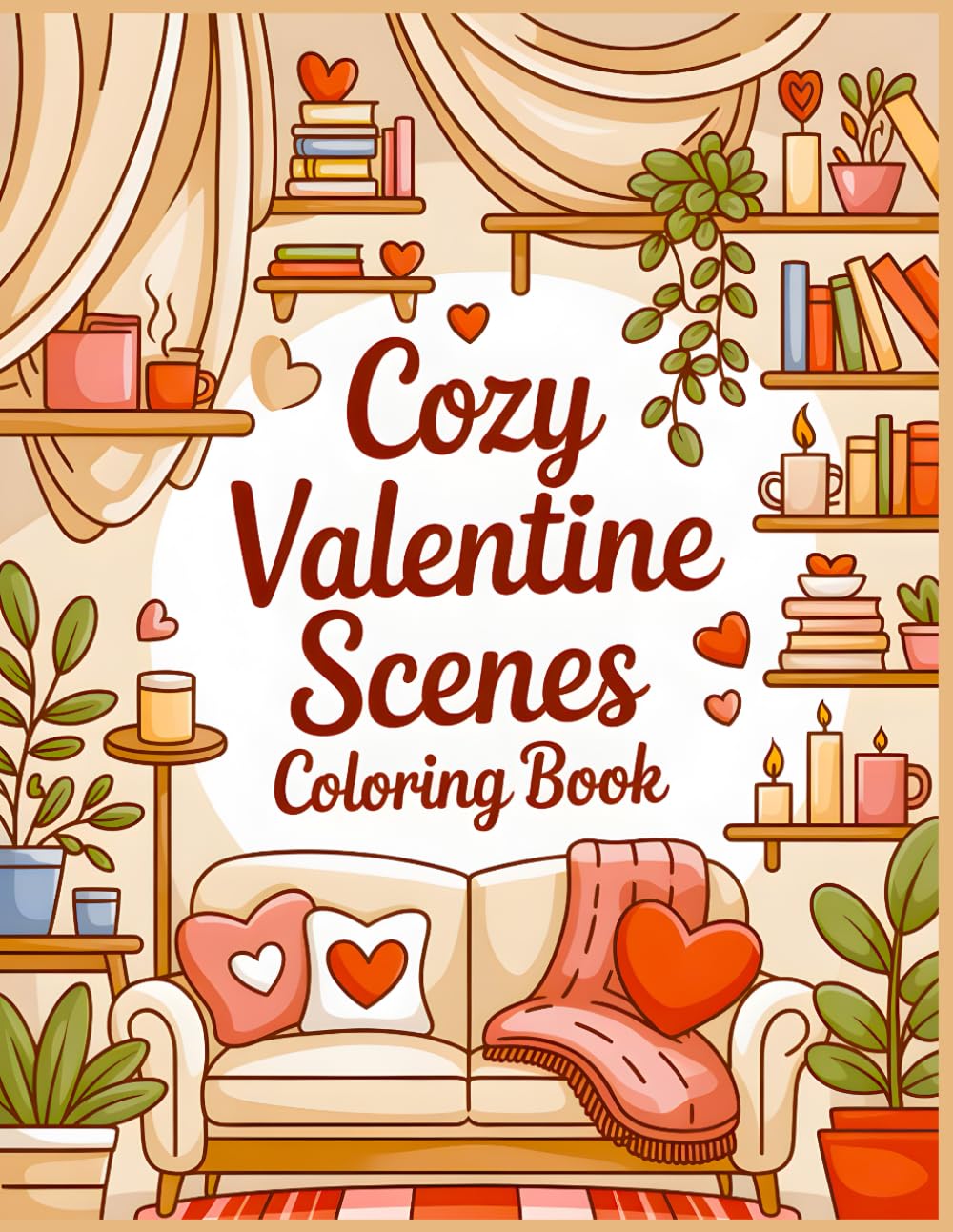 Cozy Valentine Scenes Coloring Book: Calm Valentine Scenes and Peaceful Everyday Moments for Relaxing Coloring (Little Moments of Love Coloring Collection)