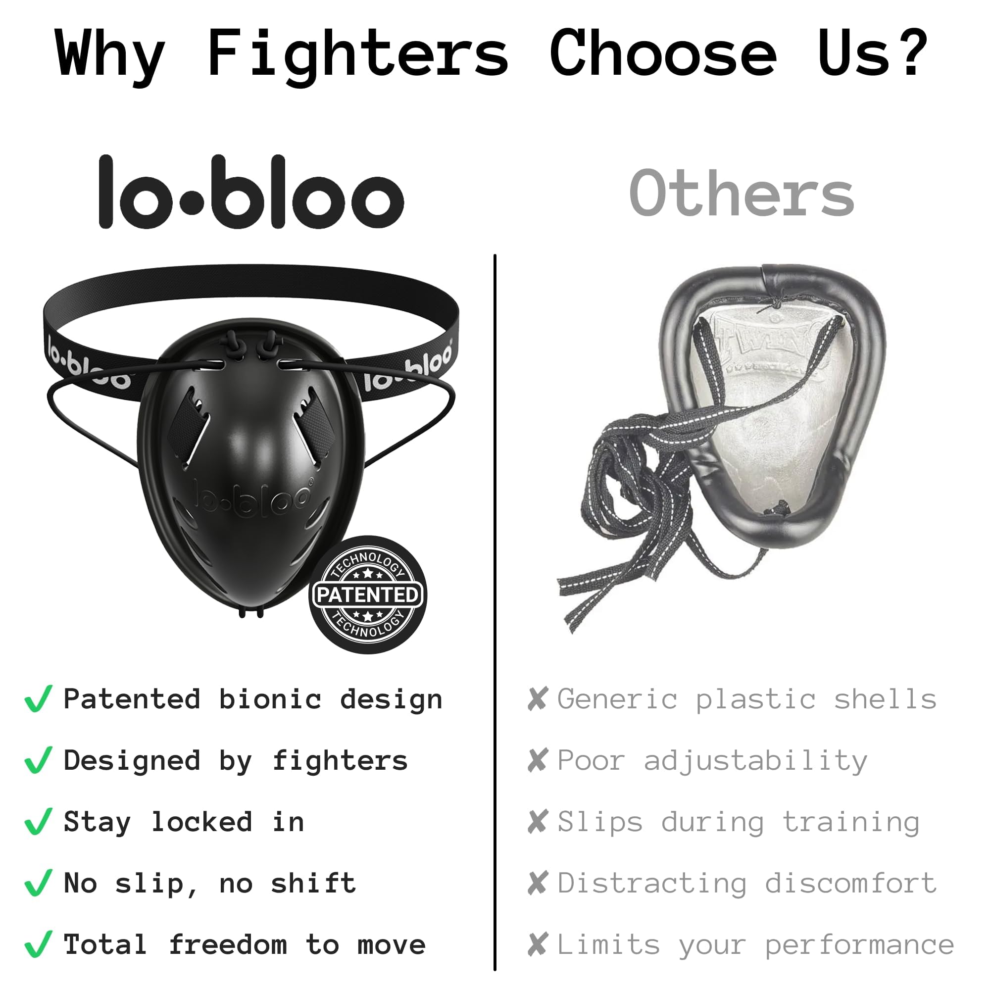 lobloo Thai Cup 2.0 Opatentowany sportowy kubek na pachwinę do sportów bliskiego kontaktu MMA, Krav Maga, boks tajski. Męski rozmiar +13 lat