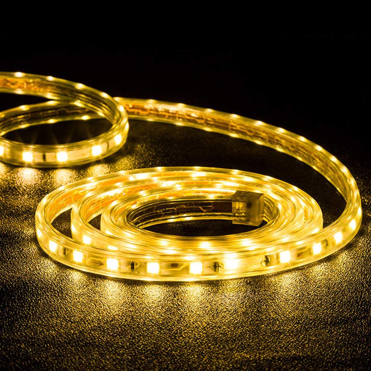 30m Warmweiß LED Band, 220V 230V Lichtleiste, 60 Leds/m Strip, IP65 Lichtschlauch, milde Hintergrundbeleuchtung