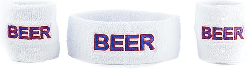 Miniatura 6 de Funny Guy Mugs Conjunto de bandas para el sudor unisex (3 unidades 1 diadema y 2 muñequeras)