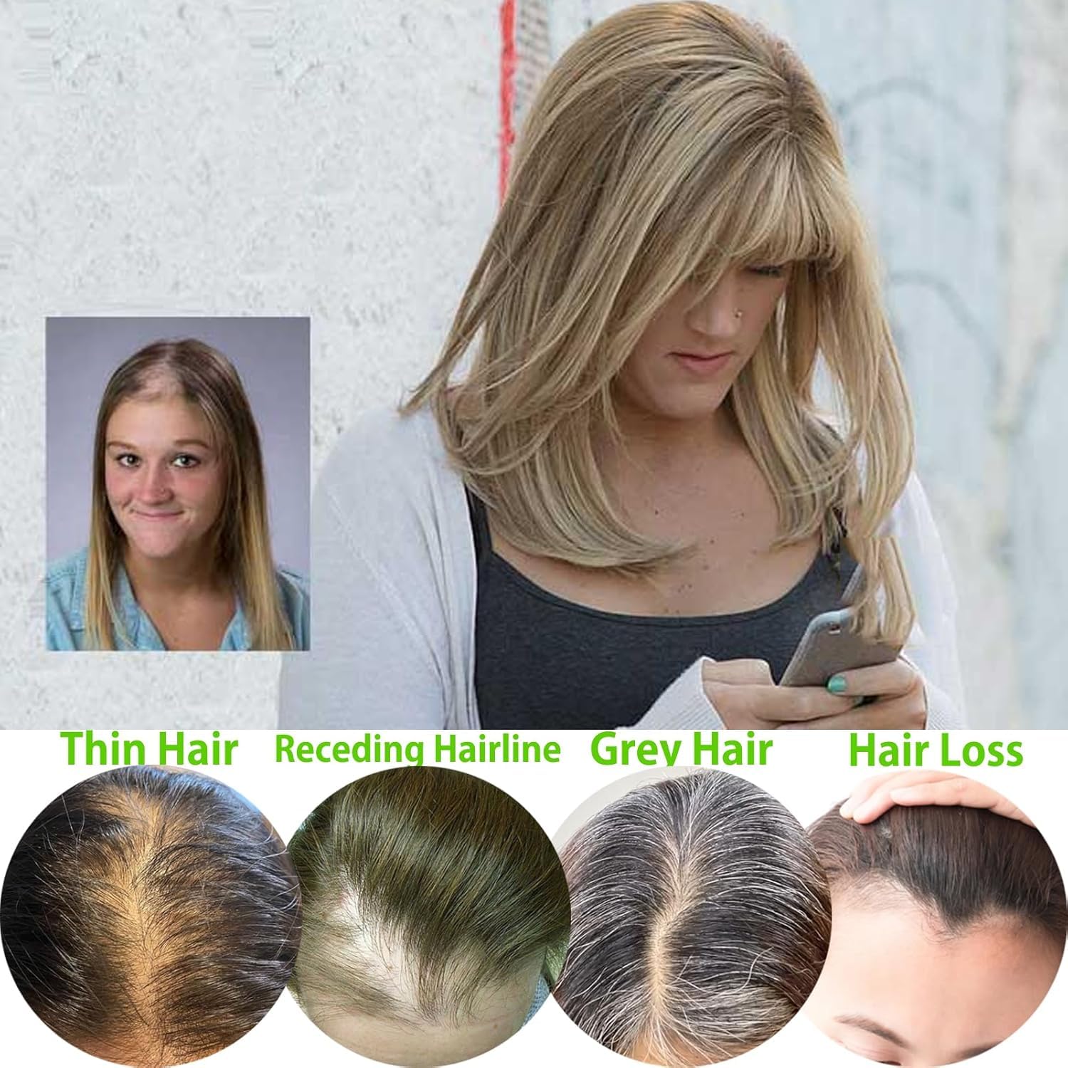 Amazon.com : Voloria 14INCH Clip In Hair Toppers for Women  display picture 1