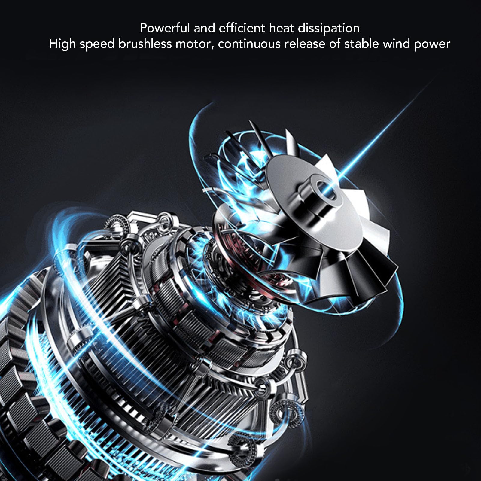 Cffuvros 200W High Speed Turbo Fan Blower, 140,000 RPM Brushless Motor with 53M S Airflow, Rechargeable Portable Air Duster for Keyboard, Computer, Car Cleaning