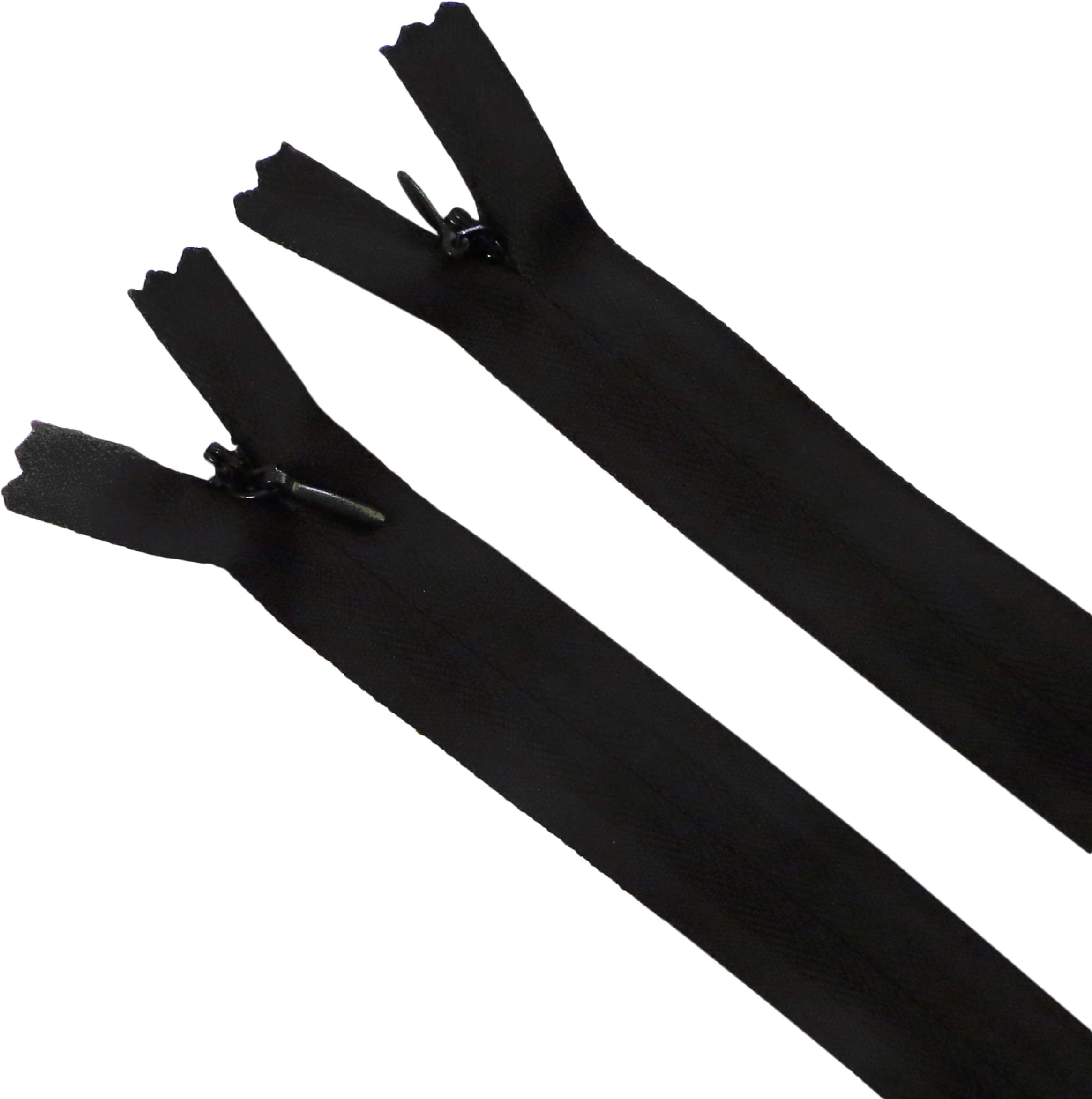 Invisible Zippers, Nylon Coil, #3, 2 Pieces (Black, 18" inch)