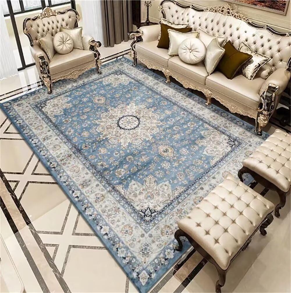 Tapis lavable et doux 140x200cm pour éliminer les taches du salon