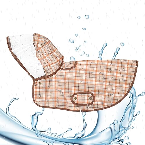 Abrigo impermeable para perros - Sudadera con capucha para perros transparente para lluvia