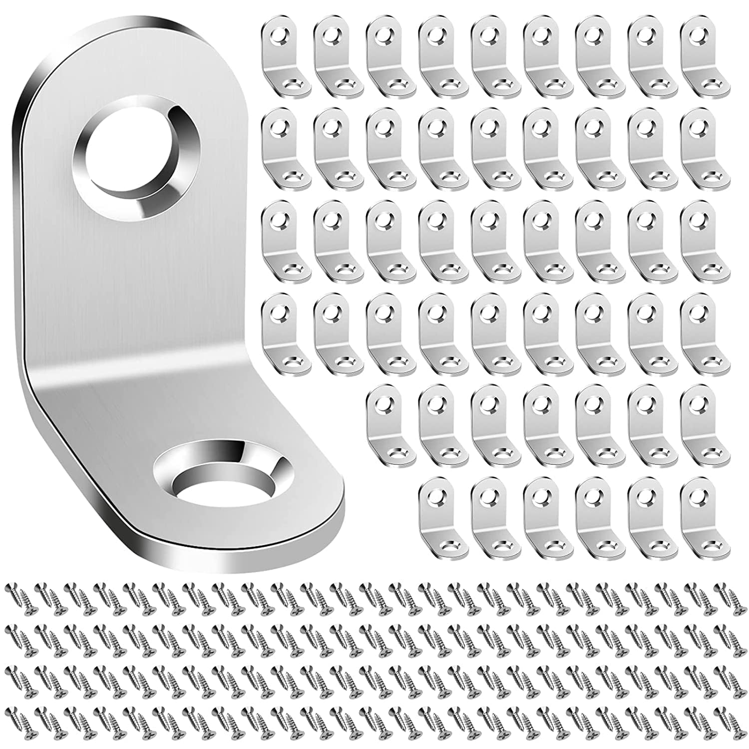 Elexa Harwdare L Shape Glass Panel Shelf Clamp Holder Bracket Support Clip (Material : Stainless Steel) (Single Shelf Button (5, Free)-image-3