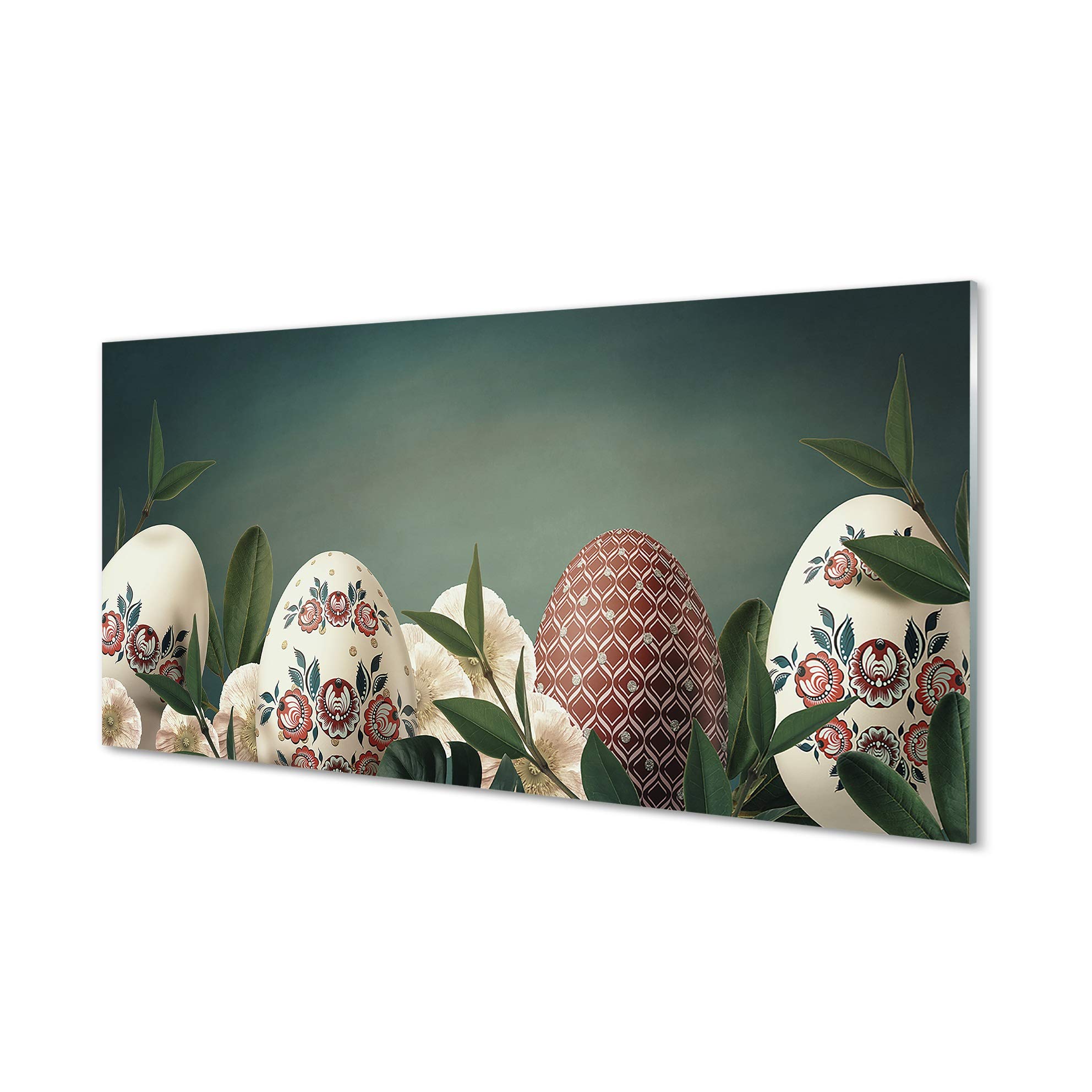 Impression sur verre de Pâques Tulup art mural luxueux de 100x50cm