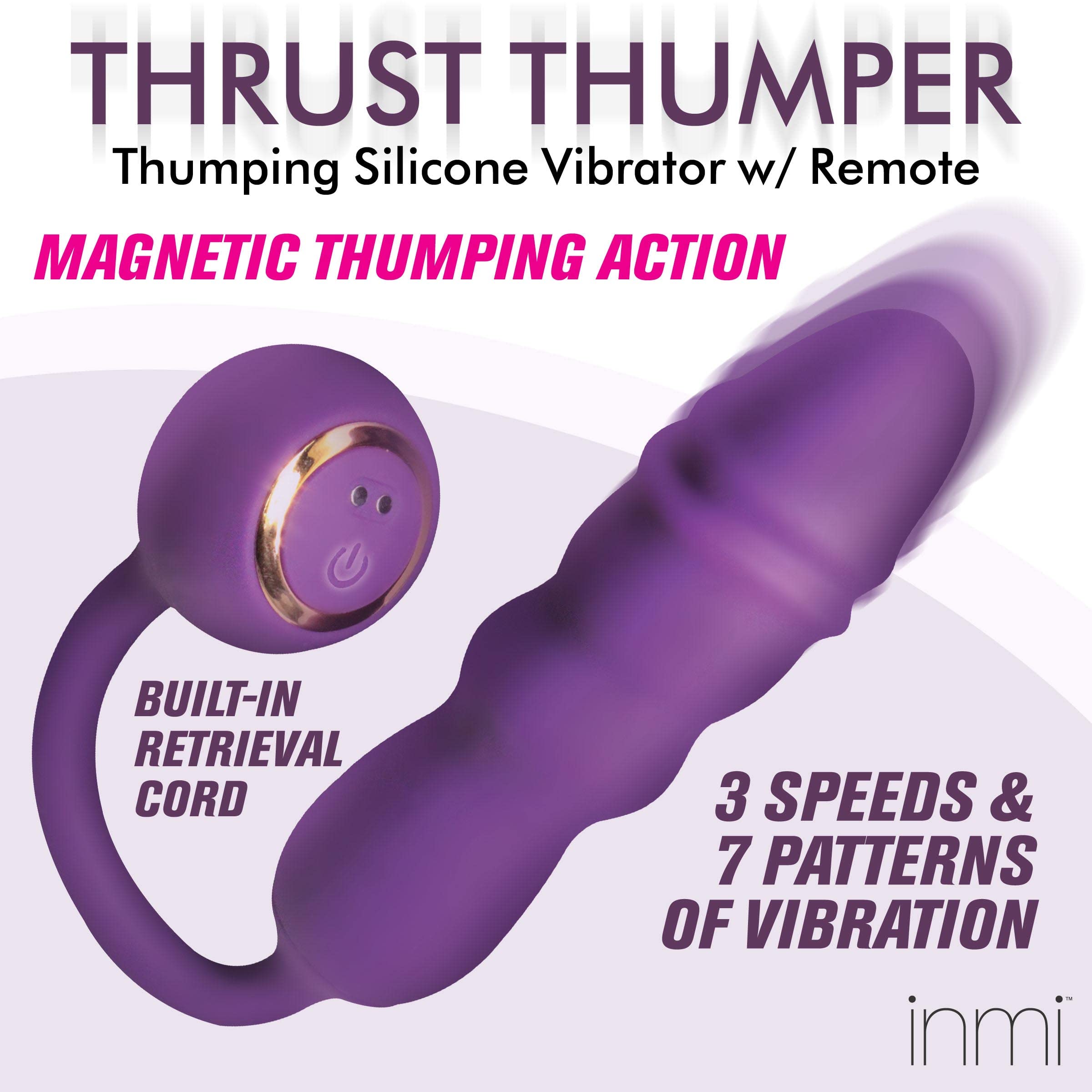 Amazon.com: INMI Thrust Thumper Thrusting Vibrator for Women with Remote. Sex  Toys for Female Pleasure & Couples Toy for Adults. Premium Silicone  Vibrating Dildo, Waterproof & Rechargeable