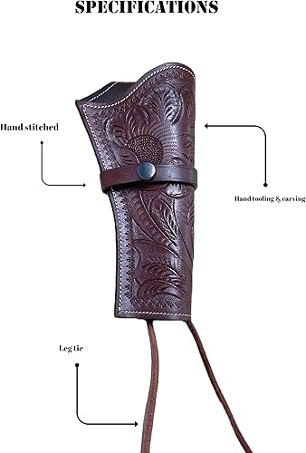 Miniatura 5 de Funda para pistola vaquera con herramientas para revólveres de barril de 4 a 8 pulgadas, funda para pistola occidental, funda de extracción cruzada