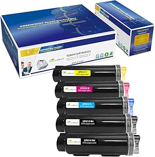 5 Packs Compatible Toner Cartridges 6510 6515【Extra High Yield】 5500 Pages BK 4300 Pages C M Y for Xerox Phaser 6510n 6510dn 6510dni 6510dnm 6515n 6515dn 6515dni 6515dnm Printer - Packaging May Vary