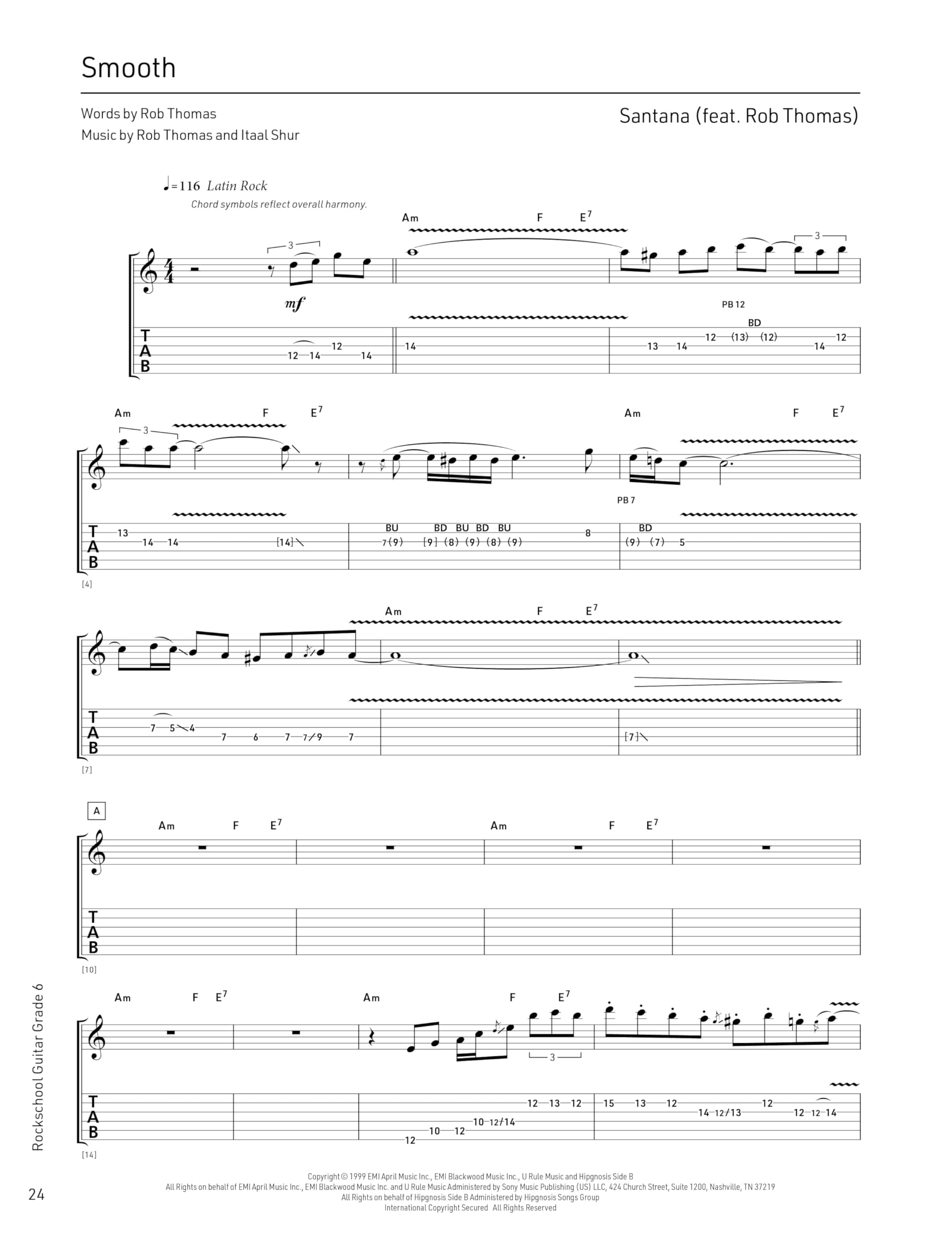 Rockschool: Guitar - Grade 6 (2024) | Intermediate Guitar Sheet Music Book for Students and Teachers | 9 Contemporary Rock and Pop Tracks with TAB, Performance Notes, and Exam Preparation