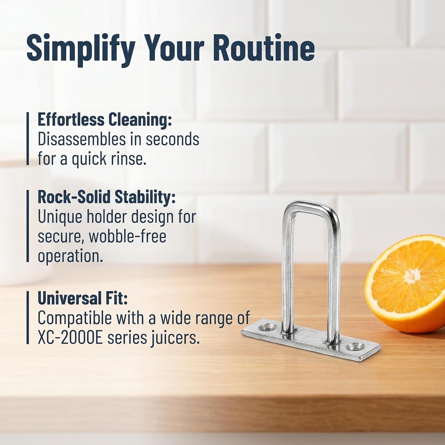 Hemobllo 3pcs Stainless Steel Orange Juicer Cutter Rack Compatible with Electric Juicer Parts Metal Bracket Holder for Commercial Juice Maker Accessories Replacement